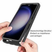 Panzer Hülle Handy Tasche 360 Grad TPU vollschutz mit Integriertem Displayschutz Samsung Galaxy S23 FE