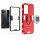 Xiaomi 12T, Hülle Schutzhülle Handyhülle Silikon Case 360° Drehbarer Ring Rot