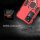 Xiaomi 12T, Hülle Schutzhülle Handyhülle Silikon Case 360° Drehbarer Ring Rot