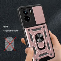 Outdoor Panzer Hülle Honor 90 Lite Handyhülle mit Slide Kameraschutz Ringhalter Rosegold