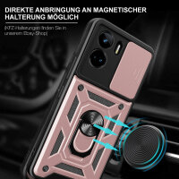 Outdoor Panzer Hülle Honor 90 Lite Handyhülle mit Slide Kameraschutz Ringhalter Rosegold