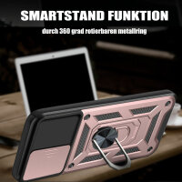 Outdoor Panzer Hülle Honor 90 Lite Handyhülle mit Slide Kameraschutz Ringhalter Rosegold