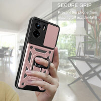 Outdoor Panzer Hülle Honor 90 Lite Handyhülle mit Slide Kameraschutz Ringhalter Rosegold