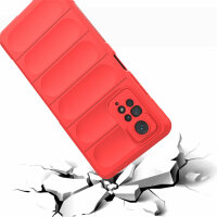 Hülle Xiaomi Redmi Note 11 Pro Handyhülle Outdoor Case Back Cover Handy Tasche Rot