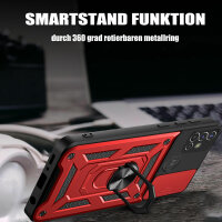 Outdoor Panzer Hülle Motorola Moto G10 G20 G30 Handyhülle mit Kameraschutz Ring Rot