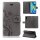 Huawei Handy Tasche Handyhülle Schutz Hülle Blumen Flip Cover Buch Case Etui Huawei P30 Pro Grau