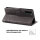 Huawei Handy Tasche Handyhülle Schutz Hülle Blumen Flip Cover Buch Case Etui Huawei P30 Pro Grau