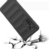 Hülle für Xiaomi 12T Handyhülle Outdoor Case Back Cover Handy Tasche Bumper Schwarz