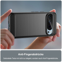 Carbon Hülle für Google Pixel 9 / 9 Pro Handyhülle Handy Tasche Backcover Bumper