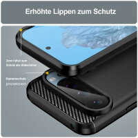Carbon Hülle für Google Pixel 9 / 9 Pro Handyhülle Handy Tasche Backcover Bumper