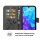 Huawei Handy Tasche Handyhülle Schutz Hülle Blumen Flip Cover Buch Case Etui Huawei Y5 2019 Schwarz