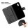 Huawei Handy Tasche Handyhülle Schutz Hülle Blumen Flip Cover Buch Case Etui Huawei Y5 2019 Schwarz
