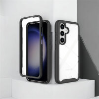 Hülle für Samsung Galaxy S24+ Handyhülle 2 Teilig Bumper Case mit Kantenschutz Schwarz