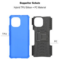 Schutz Hülle Xiaomi Handy Tasche Case Cover Silikon Schale Outdoor Handyhülle BF Xiaomi Mi 11 Blau