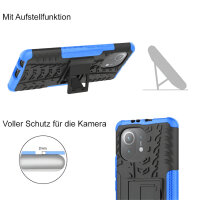 Schutz Hülle Xiaomi Handy Tasche Case Cover Silikon Schale Outdoor Handyhülle BF Xiaomi Mi 11 Blau