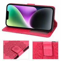 Handyhülle für Apple iPhone 14 – Mandala Case Rot