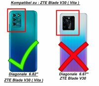 ZTE Blade V30 Vita, Handy Tasche Hülle Schutzhülle Klapphülle Flip Case Cover BF