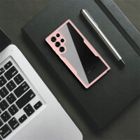 Handyhülle für Samsung Galaxy S21 Ultra – 360° Panzer Case mit Displayschutz Rosa