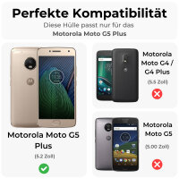 Handy Tasche Lenovo Motorola Panzer Hülle Hybrid Case Cover Schutzhülle Bumper Lenovo Moto G5 Plus Rot
