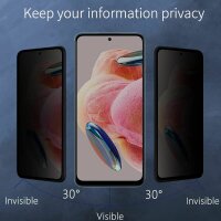 2x Panzer Folie PRIVACY Anti Spy Displayschutz Folie Echt Glas Blickschutzfolie 13T / 13T Pro