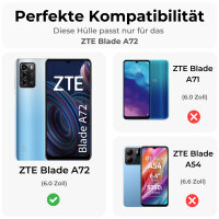 Handyhülle für ZTE Blade A72 5G – Klapphülle PU-Leder Schwarz