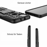 Handy Tasche Lenovo Motorola Panzer Hülle Hybrid Case Cover Schutzhülle Bumper Motorola Moto G9 Power Blau
