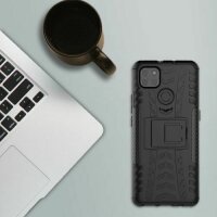 Handy Tasche Lenovo Motorola Panzer Hülle Hybrid Case Cover Schutzhülle Bumper Motorola Moto G9 Power Blau