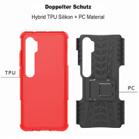 Schutz Hülle Xiaomi Handy Tasche Case Cover Silikon Schale Outdoor Handyhülle BF Xiaomi Mi Note 10 / Note 10 Pro Rot
