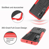 Schutz Hülle Xiaomi Handy Tasche Case Cover Silikon Schale Outdoor Handyhülle BF Xiaomi Mi Note 10 / Note 10 Pro Rot