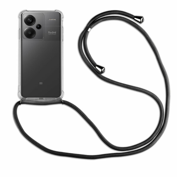 Handykett für Xiaomi Redmi Note 13 Serie Hülle mit Kordel Handyhülle mit Band  Redmi Note 13 Pro+ in Grau
