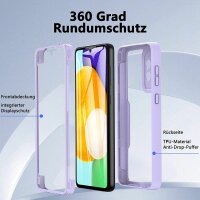 360° Grad Hülle für Samsung Galaxy A33 5G vollschutz Integriertem Displayschutz Lila