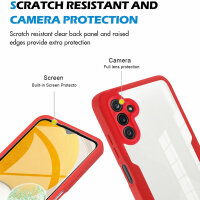 360° Grad Hülle für Samsung Galaxy A13 5G /A04/A04s Handyhülle mit Displayschutz Rot