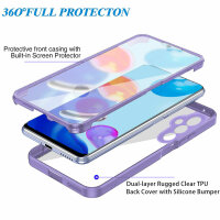 360° Grad Hülle für Samsung Galaxy S24 vollschutz mit Integriertem Displayschutz Lila