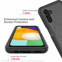 Hülle für Samsung Galaxy A13 5G / A04s Handyhülle Cover 2-teilig TPU Bumper Case Schwarz