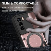 Outdoor Panzer Hülle für ZTE Handyhülle mit Slide Kameraschutz Ringhalter Bumper Blade V10 Vita Rosegold