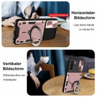 Outdoor Panzer Hülle für ZTE Handyhülle mit Slide Kameraschutz Ringhalter Bumper Blade V10 Vita Rosegold