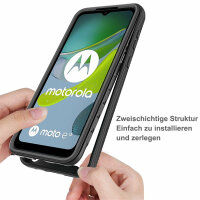 Panzer Hülle Handy Tasche 360 Grad TPU vollschutz mit Integriertem Displayschutz Motorola Moto E13