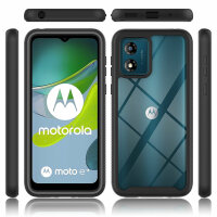 Panzer Hülle Handy Tasche 360 Grad TPU vollschutz mit Integriertem Displayschutz Motorola Moto E13
