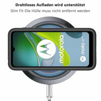 Panzer Hülle Handy Tasche 360 Grad TPU vollschutz mit Integriertem Displayschutz Motorola Moto E13