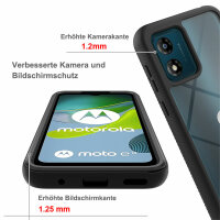 Panzer Hülle Handy Tasche 360 Grad TPU vollschutz mit Integriertem Displayschutz Motorola Moto E13