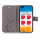 Huawei Handy Tasche Handyhülle Schutz Hülle Blumen Flip Cover Buch Case Etui Huawei P40 Pro Grau