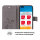 Huawei Handy Tasche Handyhülle Schutz Hülle Blumen Flip Cover Buch Case Etui Huawei P40 Pro Grau