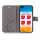 Huawei Handy Tasche Handyhülle Schutz Hülle Blumen Flip Cover Buch Case Etui Huawei P40 Pro Grau