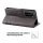 Huawei Handy Tasche Handyhülle Schutz Hülle Blumen Flip Cover Buch Case Etui Huawei P40 Pro Grau