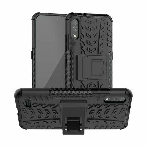 LG Hülle Outdoor Case Panzer Cover Handytasche Schutzhülle Handy Tasche Bumper LG K30 2019 Schwarz