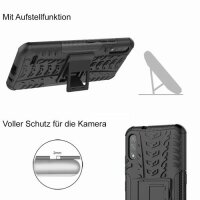 LG Hülle Outdoor Case Panzer Cover Handytasche Schutzhülle Handy Tasche Bumper LG K30 2019 Schwarz