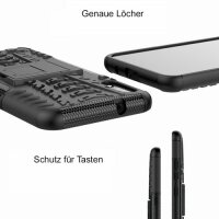 LG Hülle Outdoor Case Panzer Cover Handytasche Schutzhülle Handy Tasche Bumper LG K30 2019 Schwarz