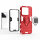 Hülle Xiaomi 14 Handyhülle Stoßfest 360° Drehbarer Ring Ständer TPU Back Cover Rot