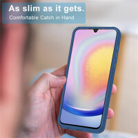 Handyhülle für Samsung Galaxy A25 – 360° Panzer Case mit Displayschutz Blau