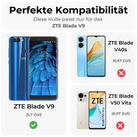 Hülle ZTE Blade V9 Handy Tasche Flip Cover Wallet Case Handyhülle Etui Schale